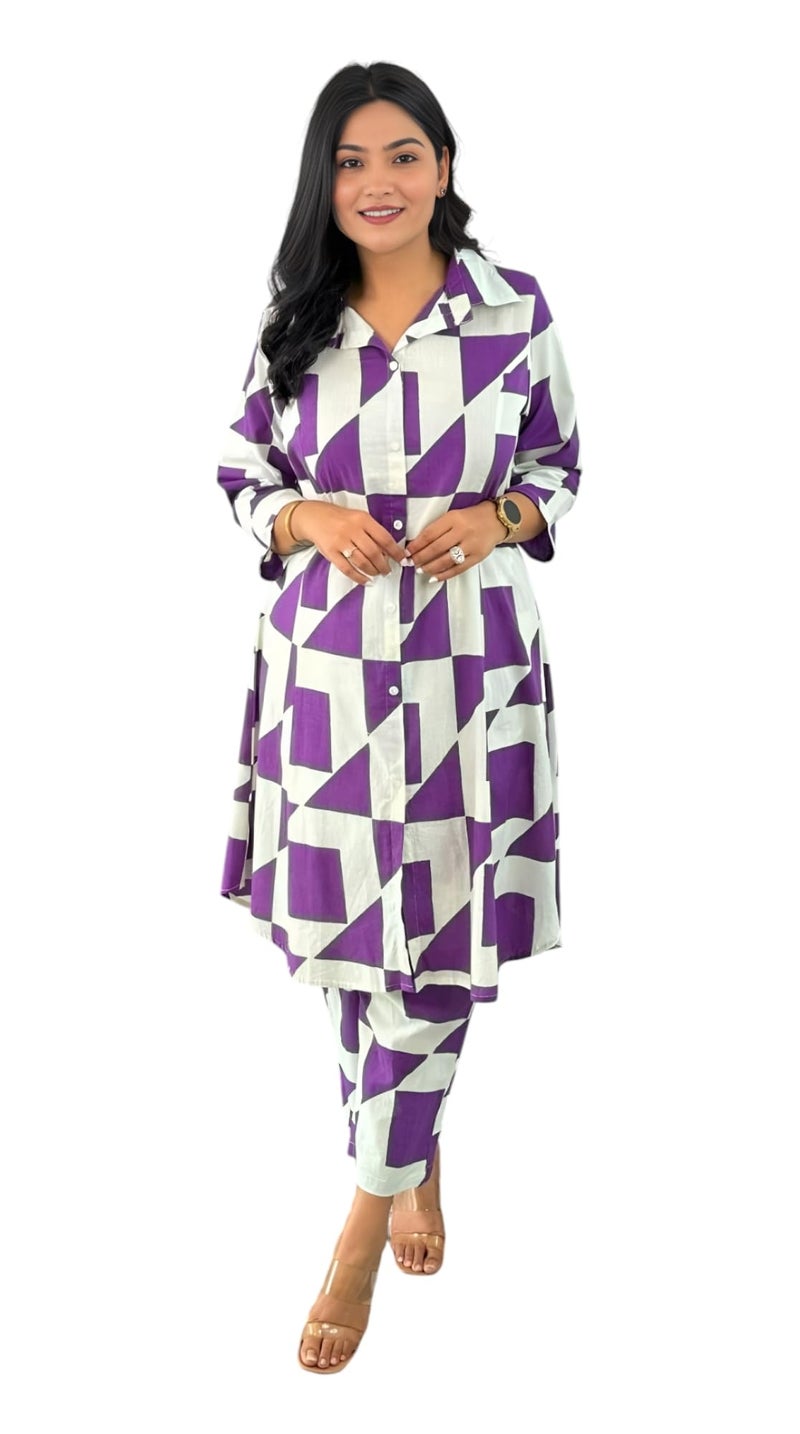 LookMark Women's Cotton Blend Trendy Regular Fit Solid Printed Kurti with Stright Bottom |Kurti Set for Women (AZ-LM-OG-KS2218-S) Turquoise - Image 1