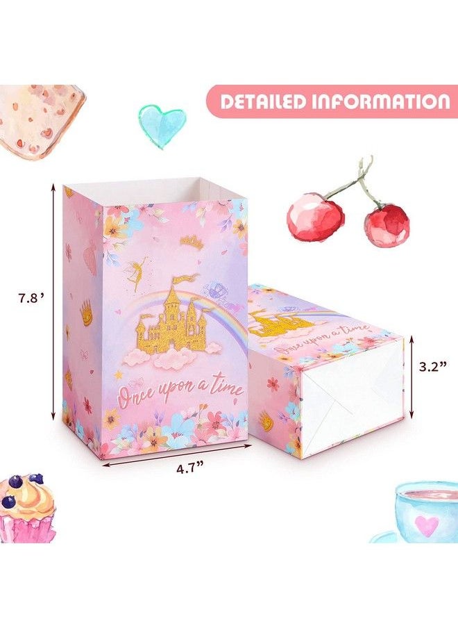 Outus 16 Pcs Princess Party Favor Bags Princess Goodie Candy Bags Decorations Pink Castle Treat Bags With 16 Princess Stickers For Birthday Baby Shower Party Supplies  - Image 4