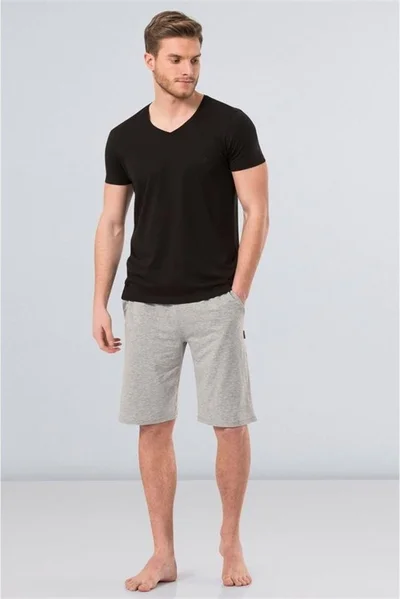 cacharel 2170 Modal V-Neck Men's T-Shirt - Black