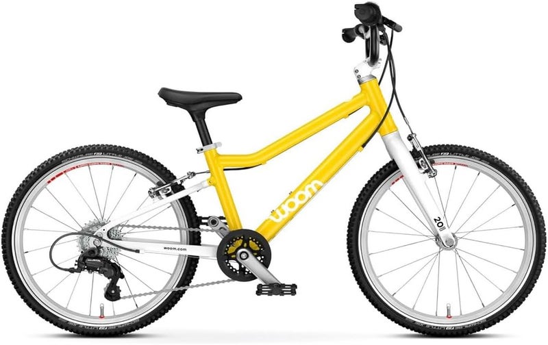 Woom GO 4 Kids Bike|20-inch Lightweight Bicycle|Shimano 7-Speed Drivetrain|V-Brakes, BMX-Style Handlebars|Ergonomic Youth Fit|Ages 6-8 - Image 1