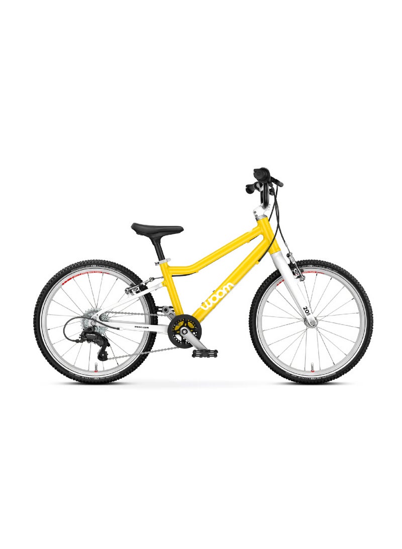 Woom GO 4 Kids Bike|20-inch Lightweight Bicycle|Shimano 7-Speed Drivetrain|V-Brakes, BMX-Style Handlebars|Ergonomic Youth Fit|Ages 6-8 - Image 1