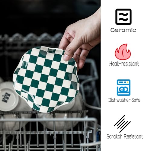 Miamolo Checkered Spoon Rest for Kitchen Counter, Cooking Spoon Holder for Stove Top, Large Utensil Spatula Rest Tray, Cute Kitchen Gadgets Gift for Housewarmings Weddings - Image 3