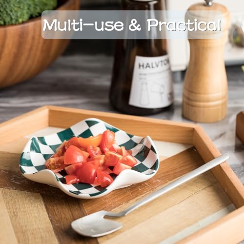 Miamolo Checkered Spoon Rest for Kitchen Counter, Cooking Spoon Holder for Stove Top, Large Utensil Spatula Rest Tray, Cute Kitchen Gadgets Gift for Housewarmings Weddings - Image 5