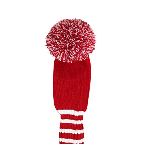 Scott Edward Multi-Style Optional Individualized Knit Golf Club Head Covers Set of 4, Fit for Driver Wood(460cc) * 1, Fairway Wood * 2, and Hybrid(UT) * 1, for Male/Female Golfers (Crimson Red) - Image 5