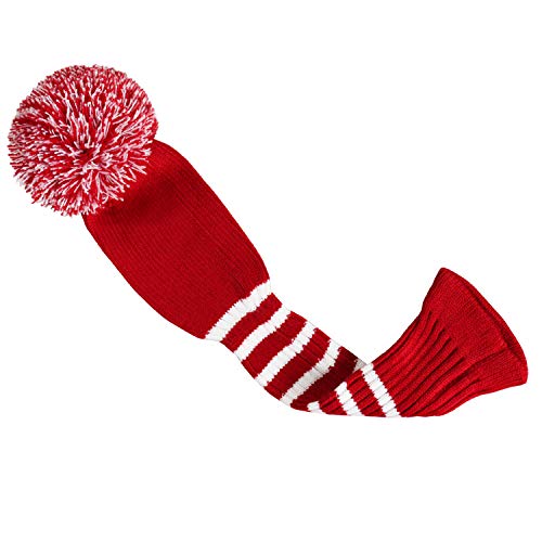 Scott Edward Multi-Style Optional Individualized Knit Golf Club Head Covers Set of 4, Fit for Driver Wood(460cc) * 1, Fairway Wood * 2, and Hybrid(UT) * 1, for Male/Female Golfers (Crimson Red) - Image 4