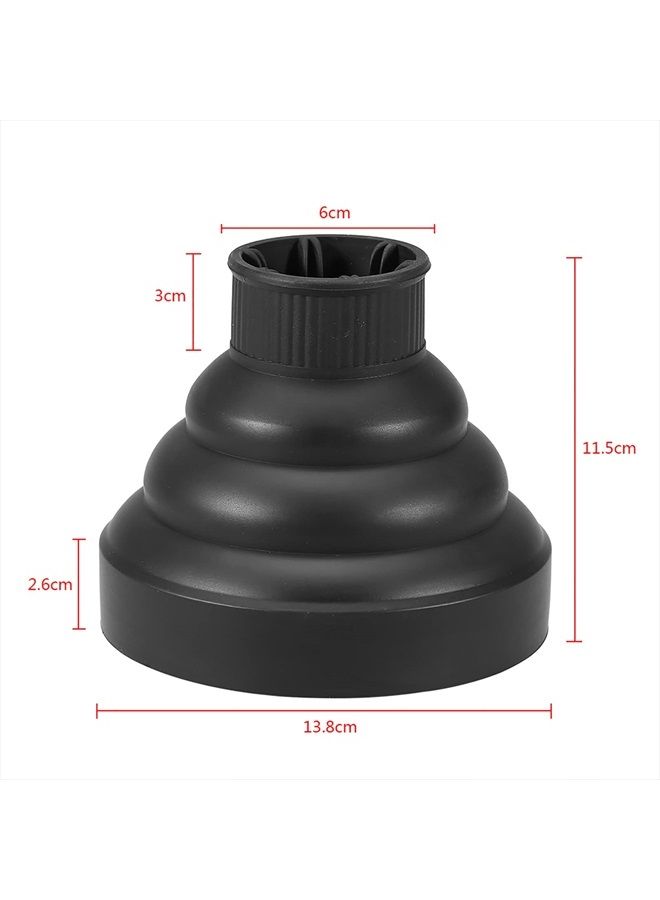 ZERONE Bonnet Hood Hair Dryer Attachment, Hood Bonnet for Hand Held Hair Dryer Hair Blower Diffuser Foldable Cover Styling Hairdressing Tool(Black) - Image 3