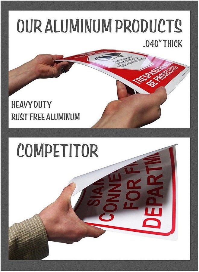 My Sign Center - Restricted Area Employees Only Sign 10X14 Inches Rust Free .040 Aluminum Fade Resistant Made In Usa By My Sign Center - Image 1
