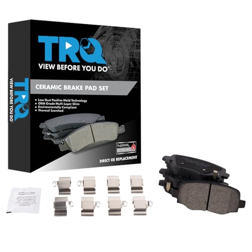 TRQ Rear Brake Pads Ceramic Compatible with 2015-2017 Chrysler 200 2014-2021 Jeep Cherokee - Image 2