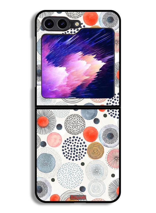 Tolwak Samsung Galaxy Z Flip6 Protective Case Cover Cotton Flowers Pattern - Image 1