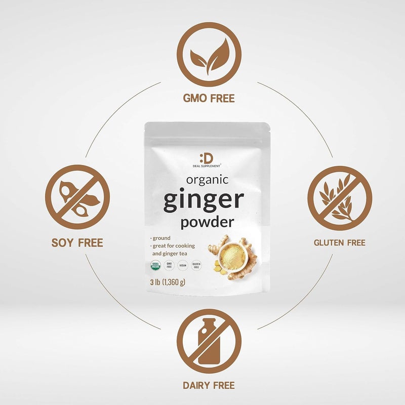 DEAL SUPPLEMENT Organic Ginger Powder 3LB - Image 3