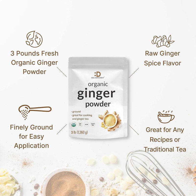 DEAL SUPPLEMENT Organic Ginger Powder 3LB - Image 4