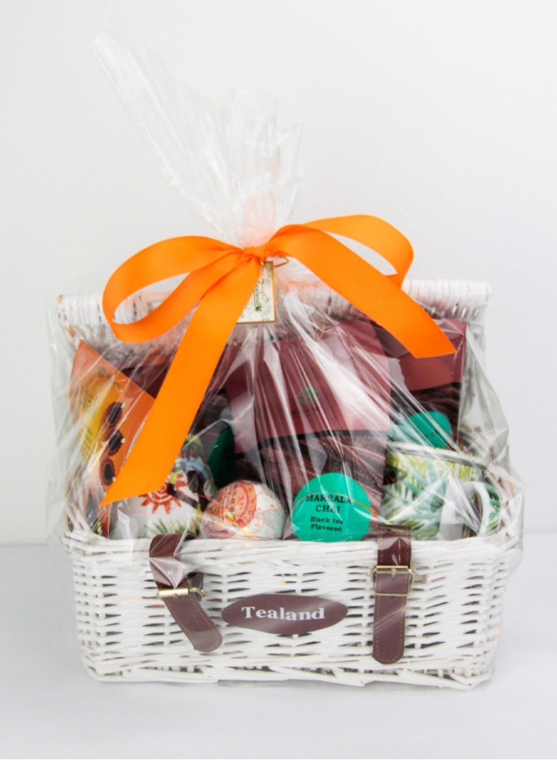 تيلاند مجموعة هدايا ديوالي ديلايتس، مجموعة متنوعة من أنواع الشاي الفاخرة مع كوب الشاي وحل تخزين الشاي، هدية مثالية لأحبائك - Image 1