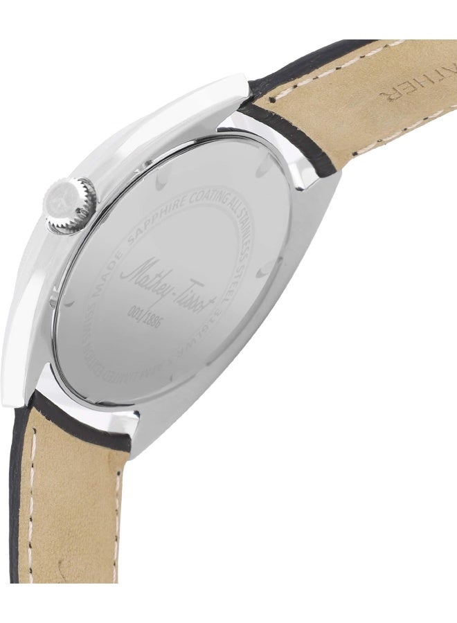 Mathey-Tissot Analog Black Dial Men's Watch-EG1886AN, Strap - Image 3