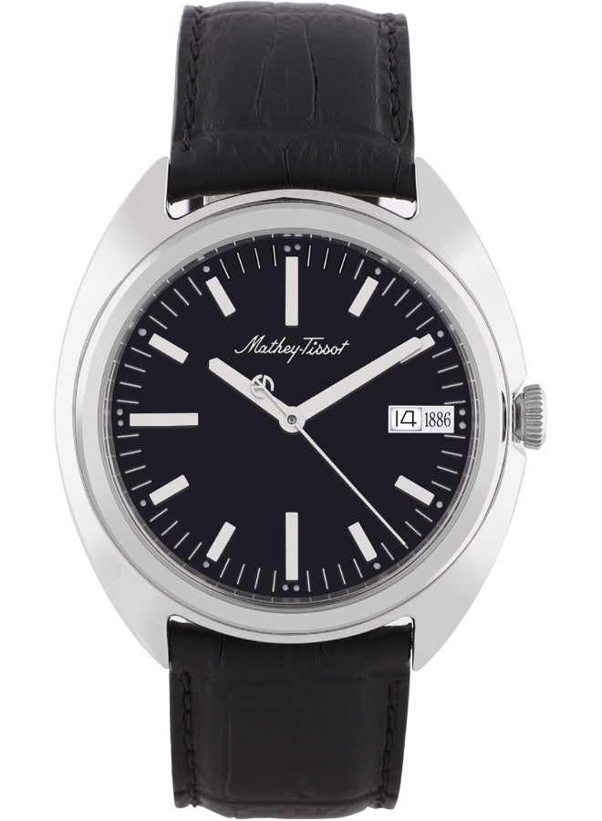 Mathey-Tissot Analog Black Dial Men's Watch-EG1886AN, Strap - Image 1