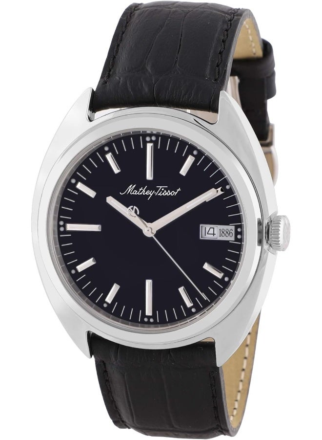 Mathey-Tissot Analog Black Dial Men's Watch-EG1886AN, Strap - Image 2