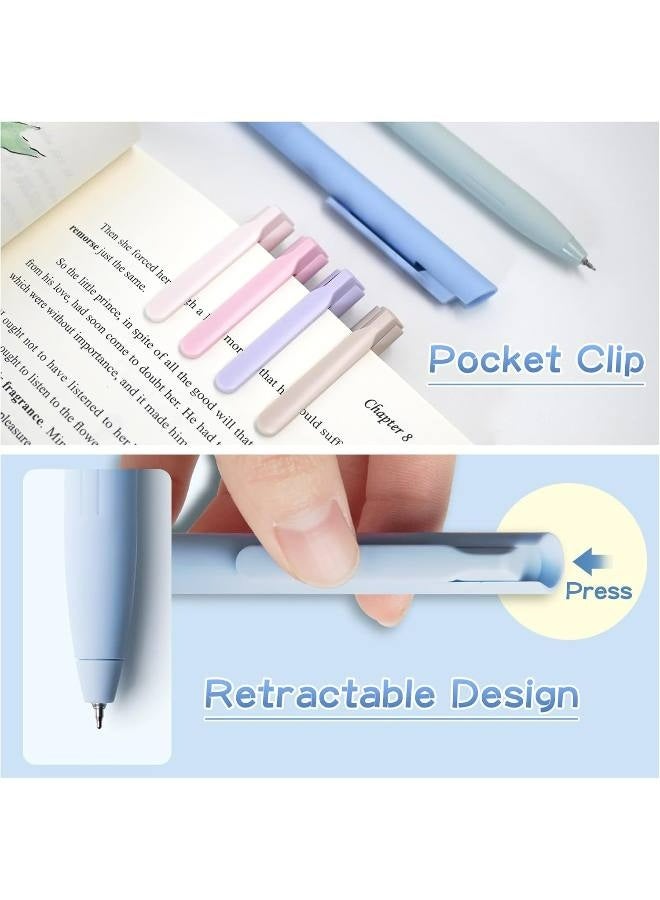 موراندي أقلام جل ملونة لتدوين الملاحظات، 6 أقلام جل باستيل حبر ملون سريع الجفاف ولا يترك أي آثار، قلم لطيف قابل للسحب برأس رفيع 0.5 مم للتدوين، قلم حبر جل جمالي للكتابة بسلاسة - Image 5