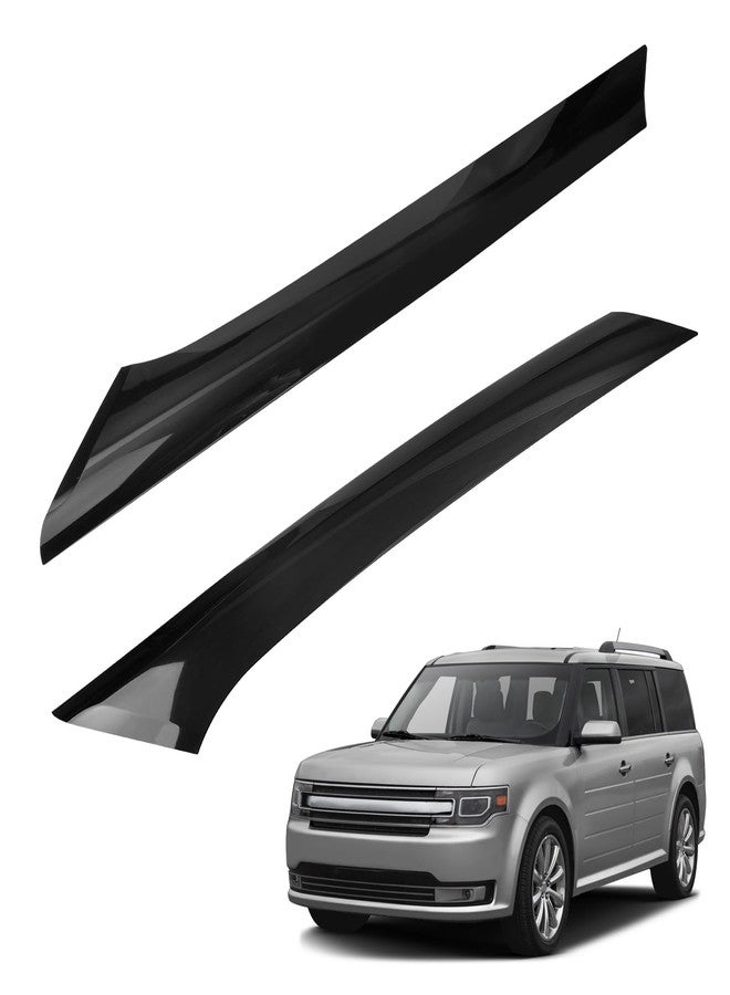 Donpida A Pillar Trim Molding Windshields A-Pillar Trim Panels Compatible with Ford Flex 2009-2019 Replacement for OE BA8Z7403145AA BA8Z7403136AA Decorative Panels Kit 2PCS A-Pillar Exterior Panel - Image 1