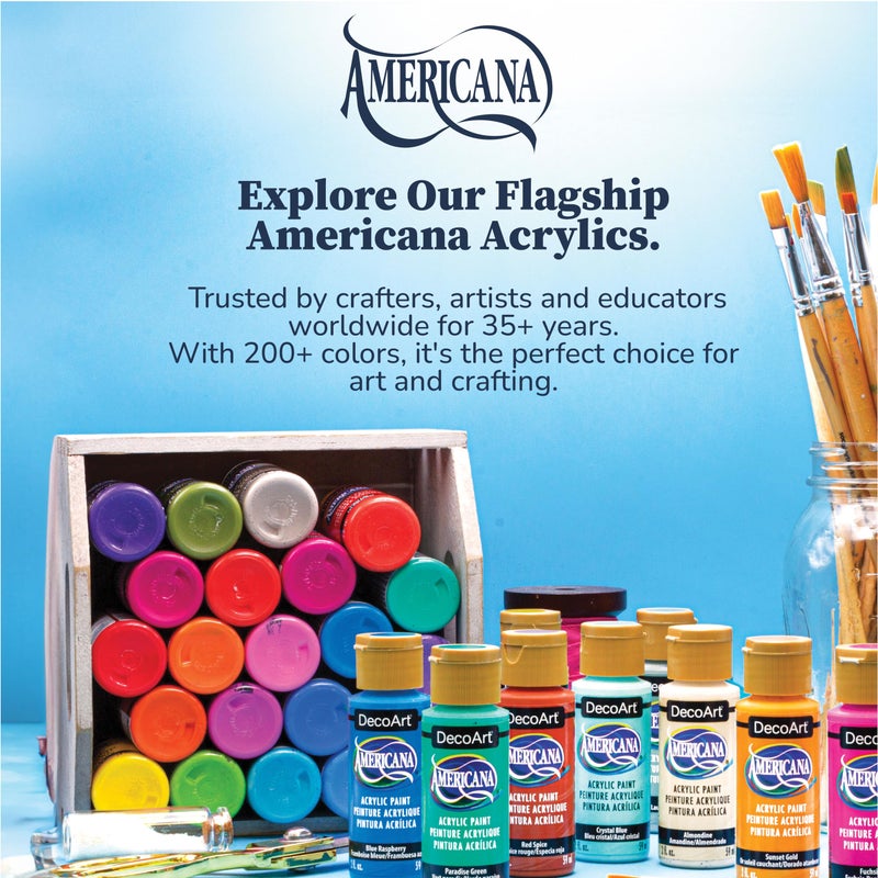 DecoArt Americana Acrylics Paint, Set of 18 Popular Colors, 2 fl oz Bottle (Pack of 18) - Image 3
