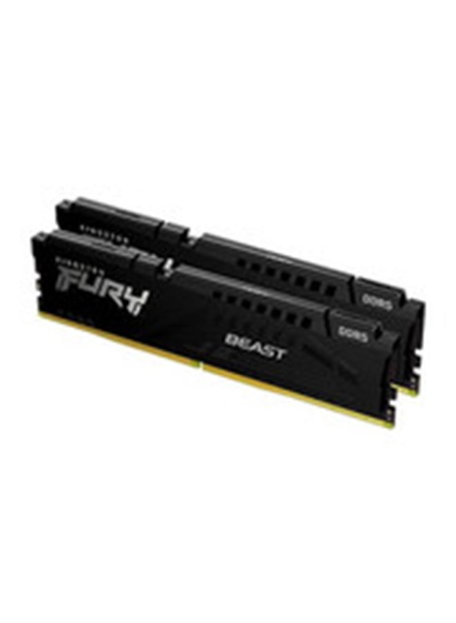 Kingston Fury Beast 32GB (2x16GB) DDR5 6000MT/s CL30 DIMM (Kit of 2) Desktop Gaming Memory Black - KF560C30BBEK2-32 | - Image 1