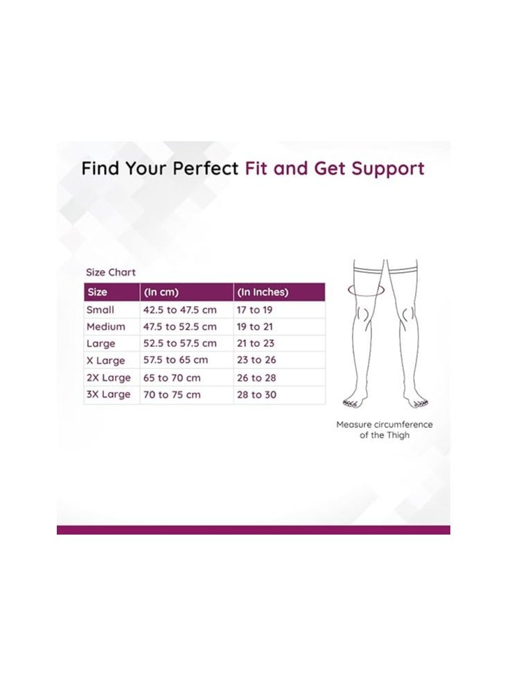 Flamingo Varicose Vein Stockings | Graduated Compression for Effective Swelling Reduction, Leg Pain Relief, and Enhanced Circulation | For Men and Women | Size - XL | 1 Pair | - Image 5