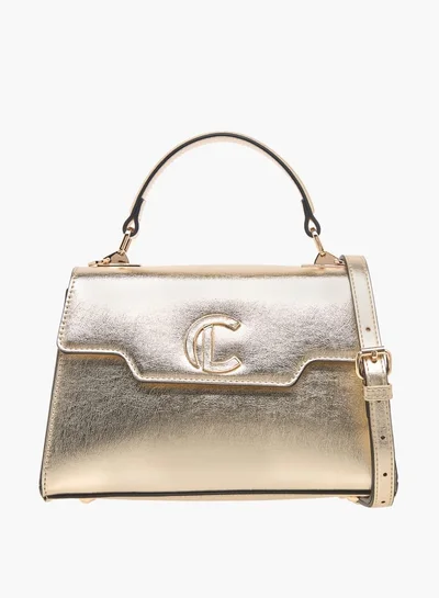 Le Confort Logo Embossed Satchel Bag with Adjustable Strap