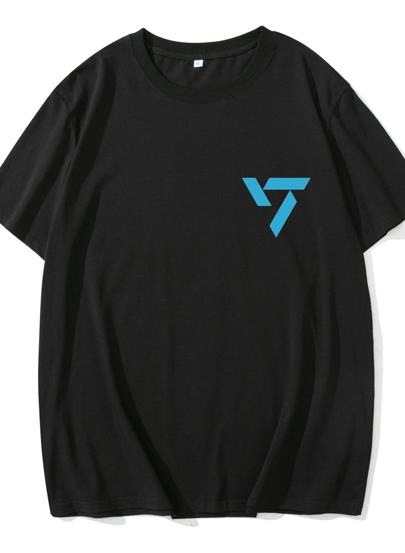 SEVENTEEN Unisex Printed Cotton T-Shirt for Men and Women – Comfortable K-Pop Fan Merch, Casual Everyday Wear