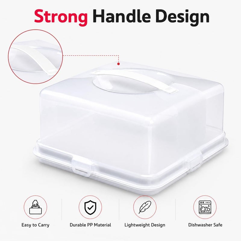 ACCURATE Plastic Cake Box, White (SQUARE) - Image 4