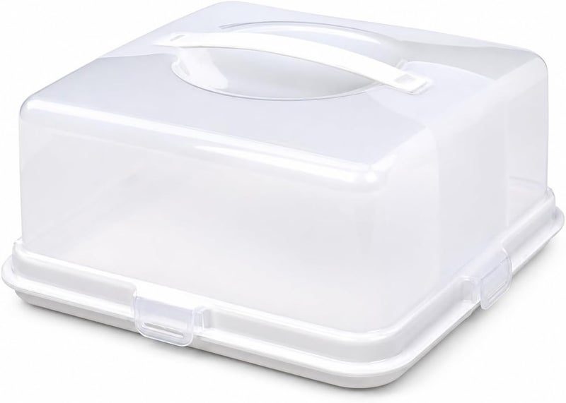 ACCURATE Plastic Cake Box, White (SQUARE) - Image 1