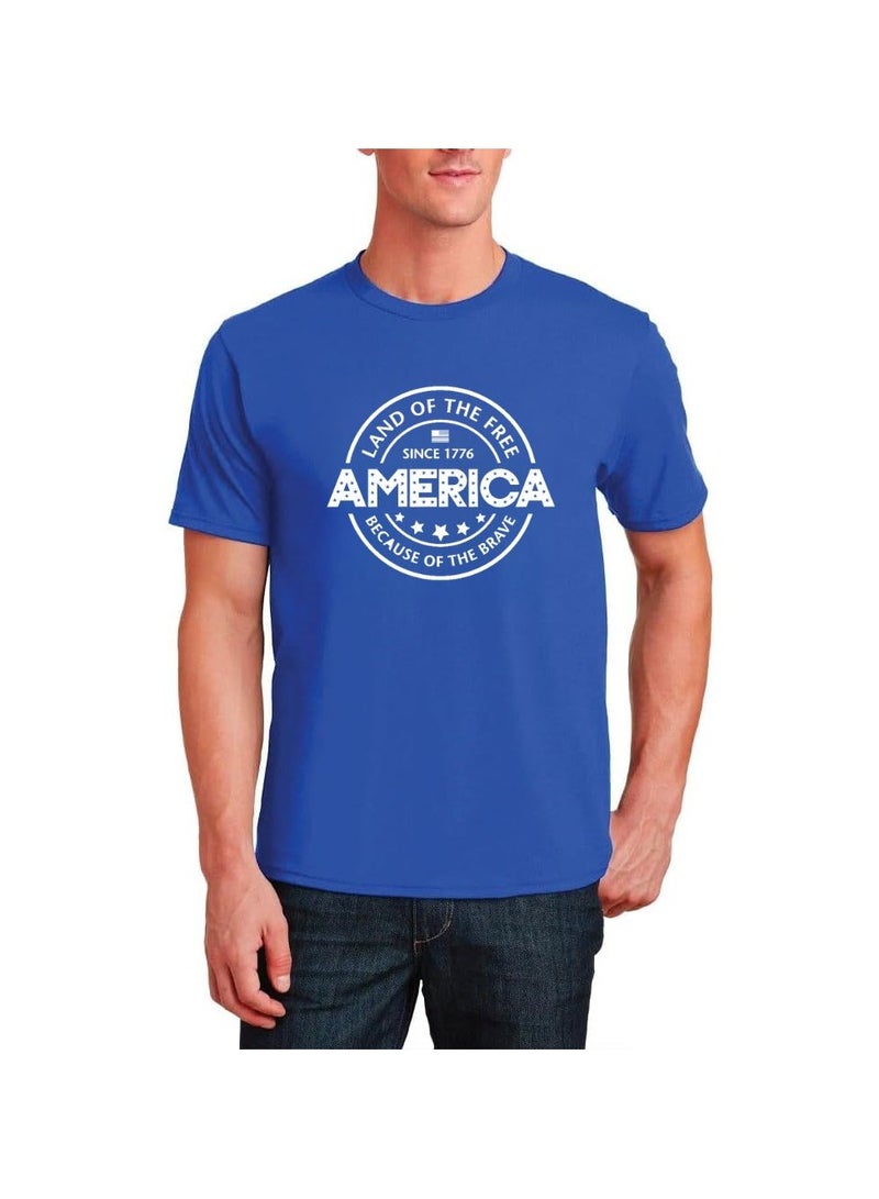 PRINTSHOP4ME USA Printed Men's T-Shirt–Half Sleeve,Soft Cotton Fabric|Comfortable&Stylish|Casual Tshirt For Everyday Wear|Round Neck Tshirt - Image 1