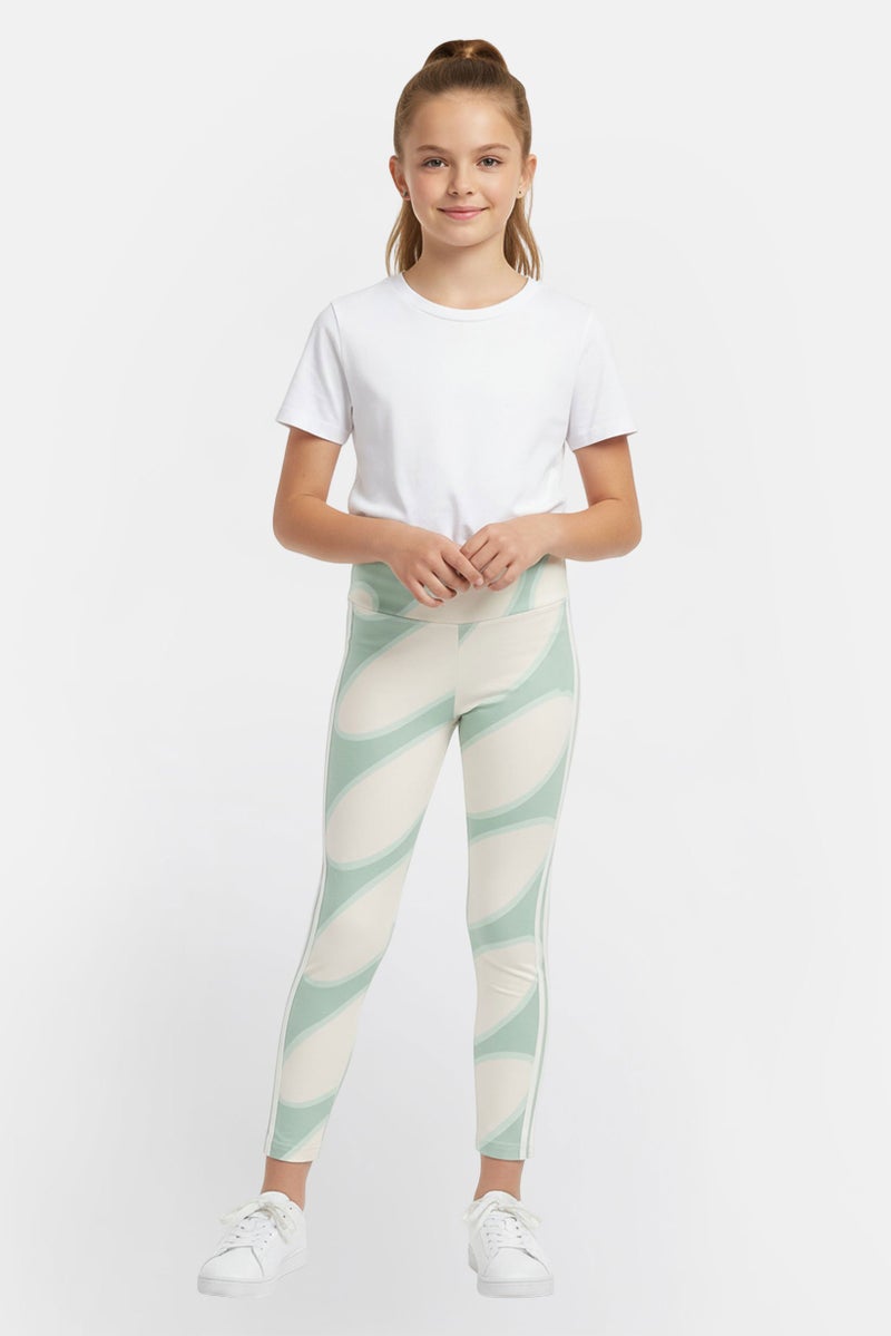 Adidas Kids Girl Sportswear Fit Brand Logo Training Leggings Multicolor - Image 1