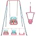 TOREVSIOR 2 in 1 Toddler Swing Jumper Swing Set for IndoorOutdoor Baby Jumpers and Bouncers Easy to Assemble Store Suitable for Children 6 Months and Older Pink - Image 3