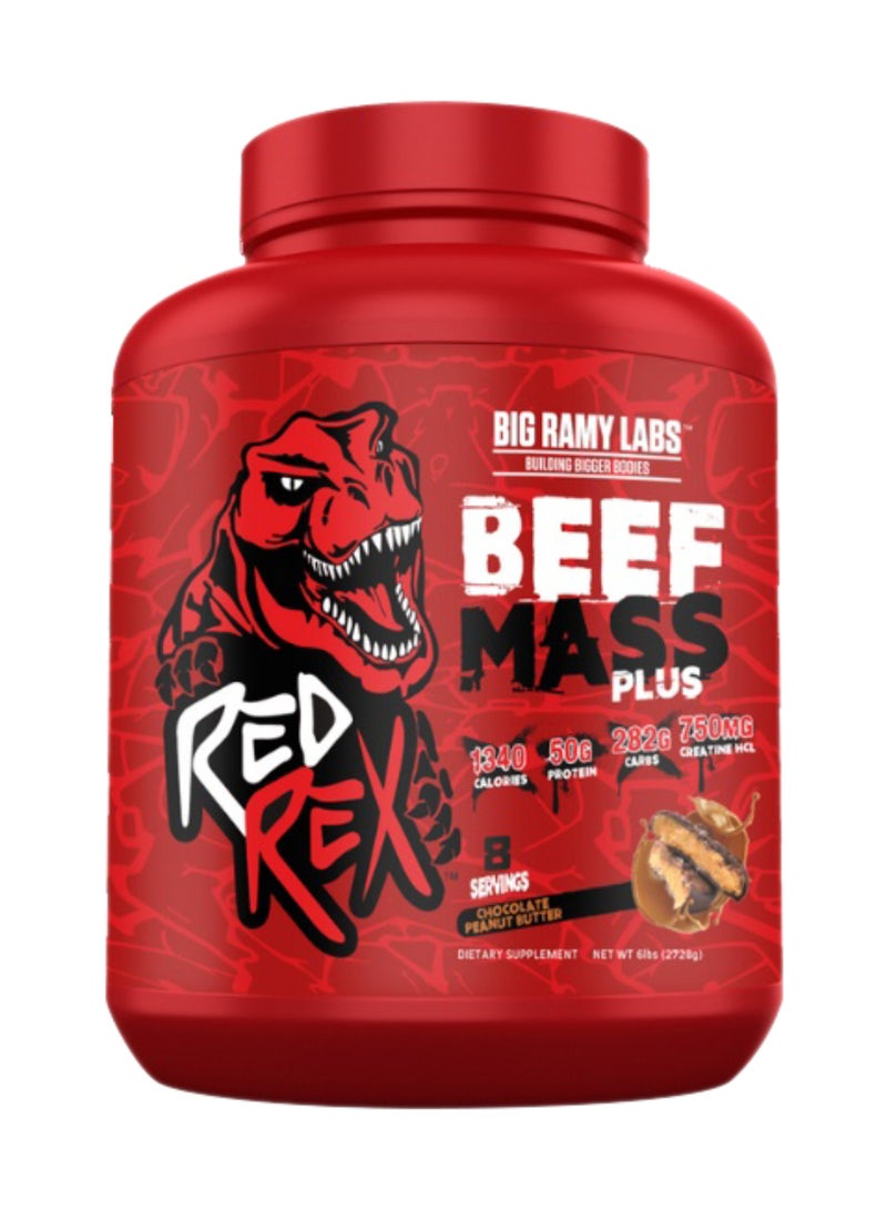 RED REX لحم بقر ماس بلس زبدة الفول السوداني بالشوكولاتة 6 رطل - Image 1