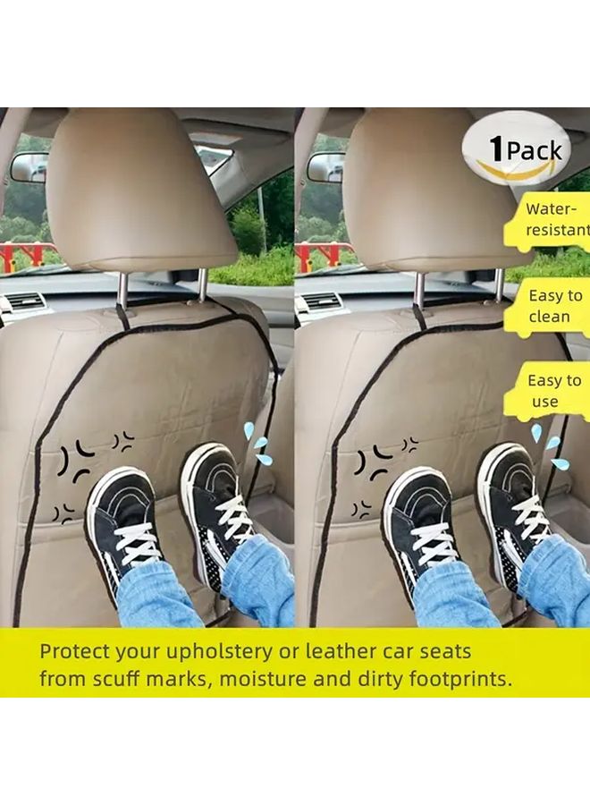 Transparent PVC Car Seat Back Protector Cover 2pcs Universal Fit Anti Kick - Image 4