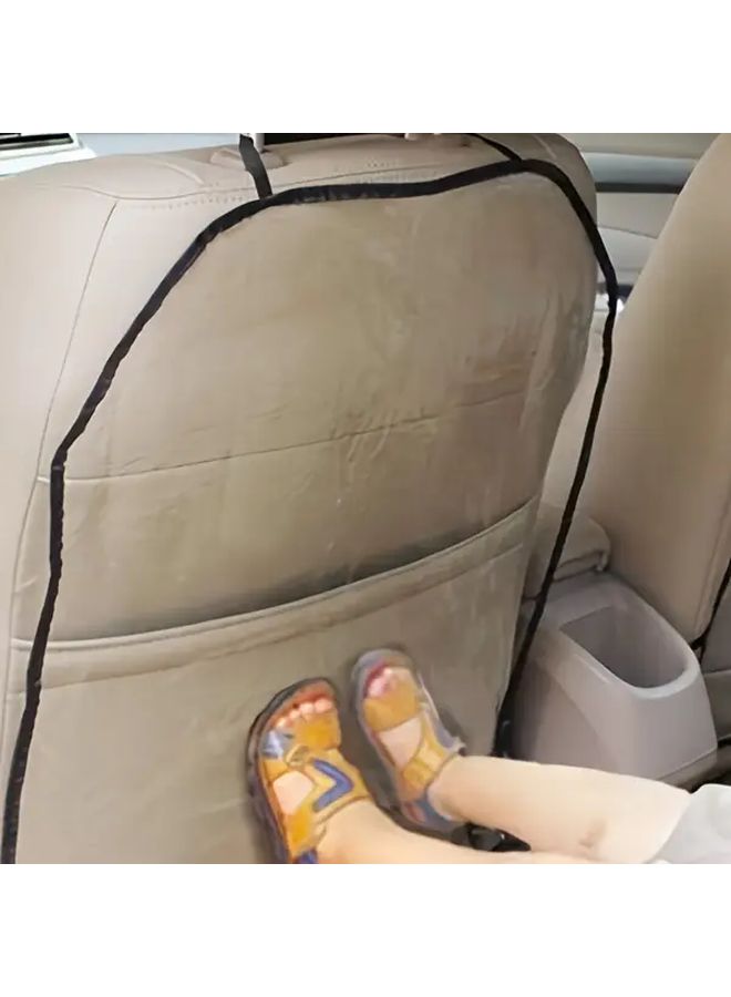 Transparent PVC Car Seat Back Protector Cover 2pcs Universal Fit Anti Kick - Image 2