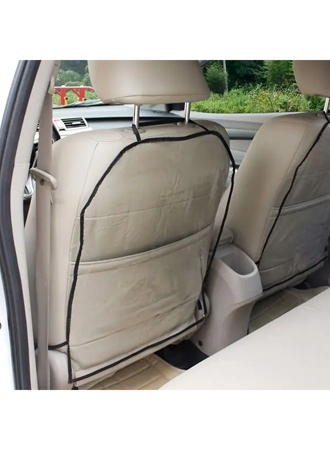 Transparent PVC Car Seat Back Protector Cover 2pcs Universal Fit Anti Kick - Image 1