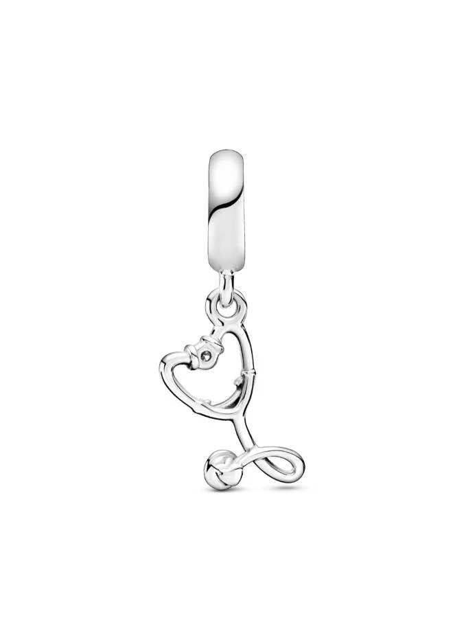 باندورا Stethoscope Heart Dangle Charm