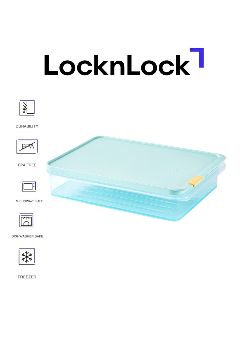 LocknLock حاوية لوكن لوك فريزر فيت مستطيلة 2.2 لتر - خالية من BPA، آمنة للاستخدام في الميكروويف وغسالة الصحون - Image 1