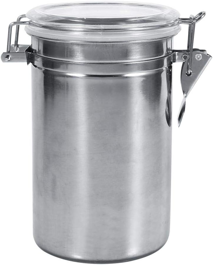 klarako Stainless Steel Kitchen Food Storage Container, Kitchen Food Storage Canister Airtight Canister Storage Container for Milk Powder Grains Tea Coffee Sugar Flour(XL)