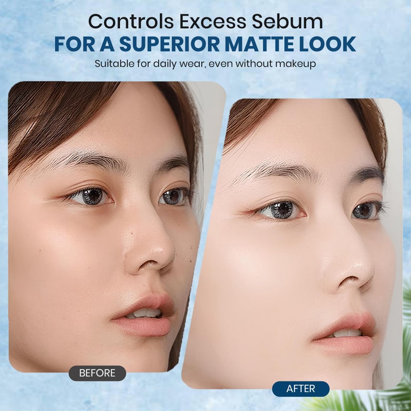 Club Suppin Translucent Setting Powder Foundation + Overnight Skincare, Finishing Powder Makeup & Face Powder for Women with Amino Acids, Shea Butter& Aloe, 24H Long-Lasting Japanese Skincare, WHITE - Image 3