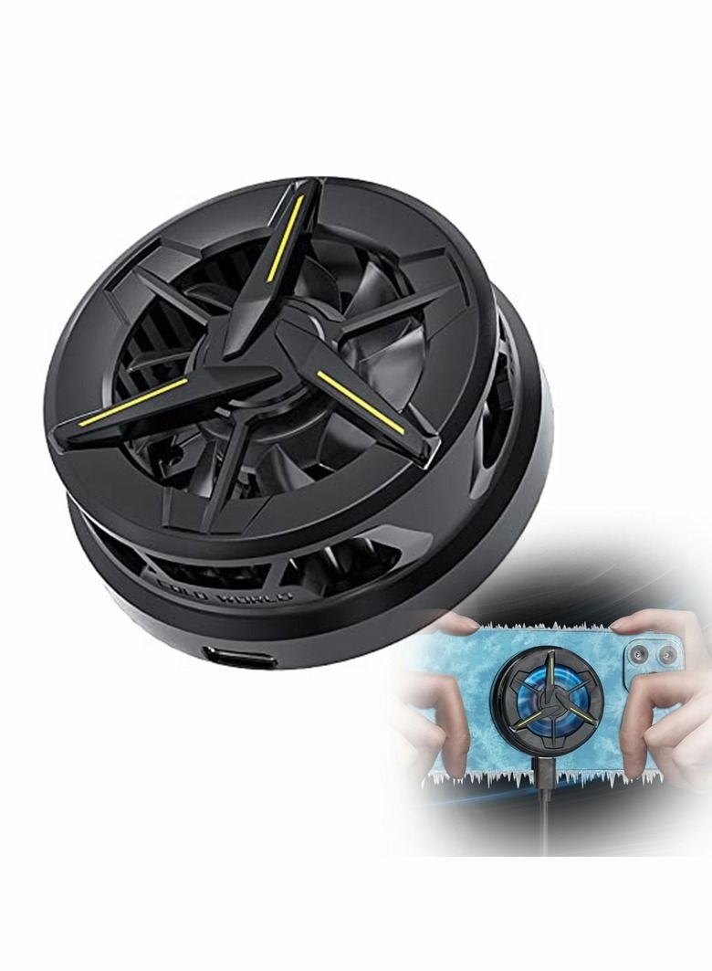 Captaintech Cell Phone Magnetic Cooler, Cell Phone Cooling Fun Portable Mobile Phone Radiator Cooling Fan, Gaming Semiconductor Cooling for iPhone iOS for Android and Tablet for ipad - Image 1