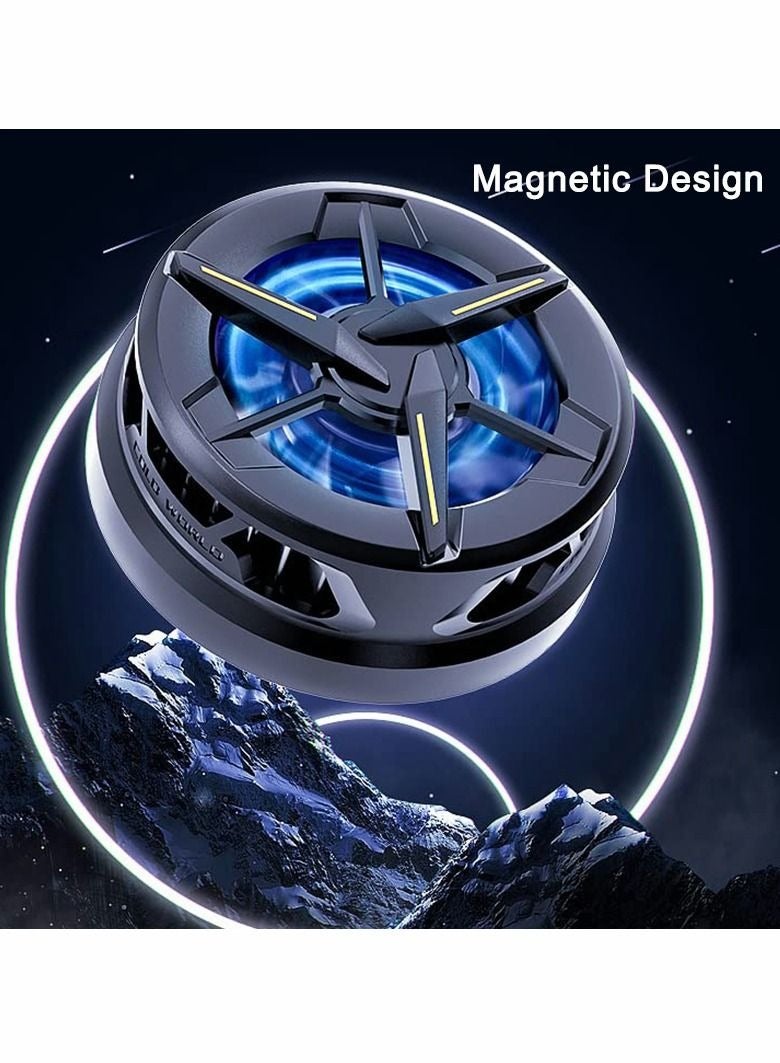 Captaintech Cell Phone Magnetic Cooler, Cell Phone Cooling Fun Portable Mobile Phone Radiator Cooling Fan, Gaming Semiconductor Cooling for iPhone iOS for Android and Tablet for ipad - Image 3