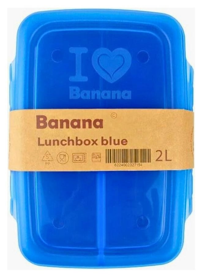 Banana - Lunch box 2 liters divided into two floors (Dark Blue) - Image 1