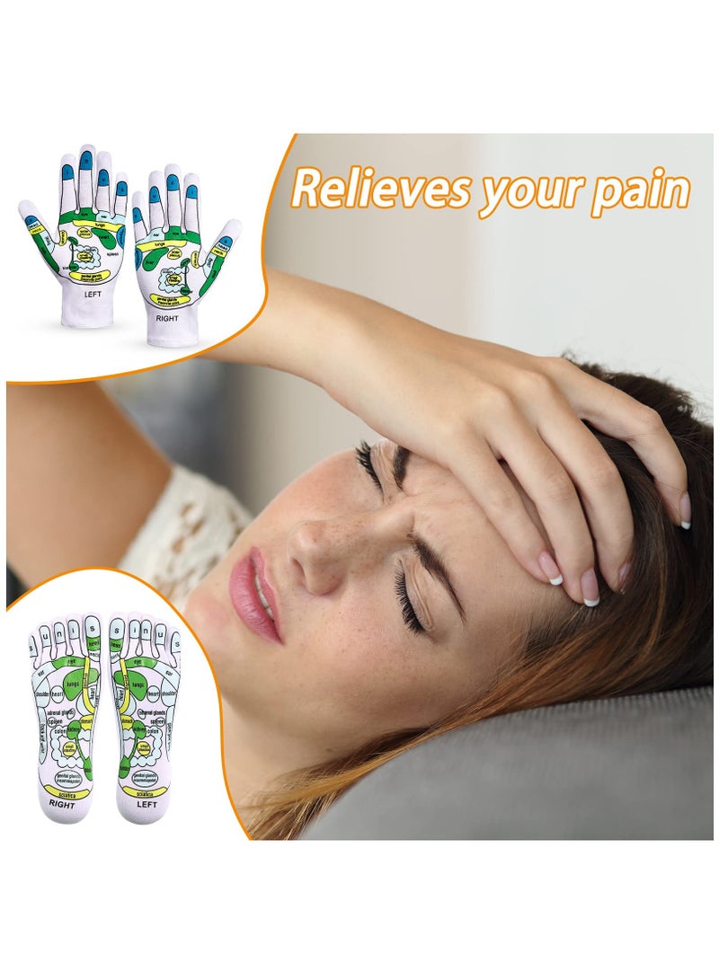 Generic 4-Piece Acupressure Reflexology Tool Set - Includes Tutorial Gloves, Massage Sandals, and Pain Relief Socks for Foot Massage - Ideal for Beginners in Acupoint Therapy.  - Image 4
