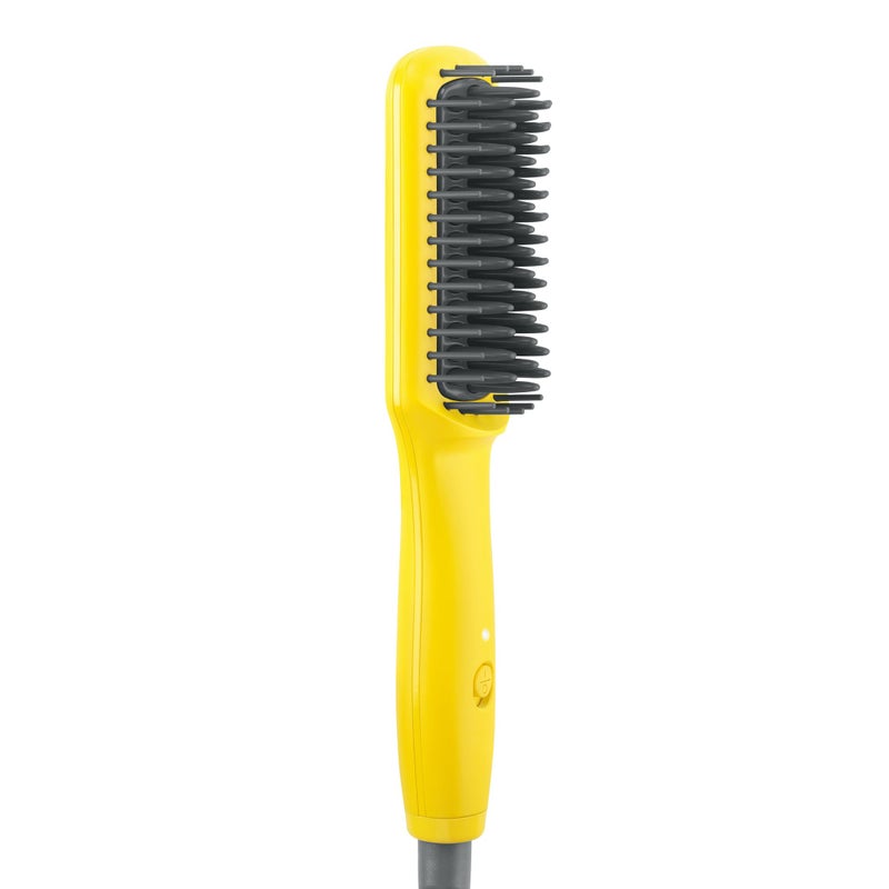 Drybar The Baby Brush Crush Mini Heated Straightening Brush, Corded Electric, Yellow - Image 3