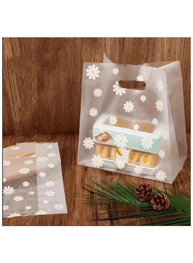 20 pieces of reusable transparent bags for gifts and distributions decorated with flowers - Image 1