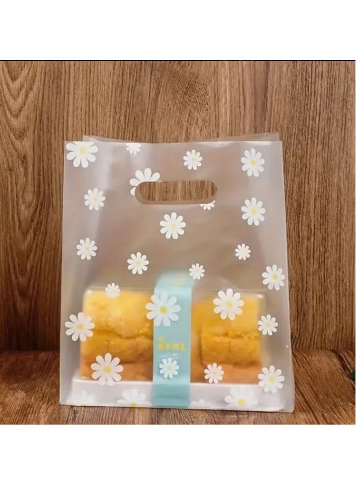 20 pieces of reusable transparent bags for gifts and distributions decorated with flowers - Image 3