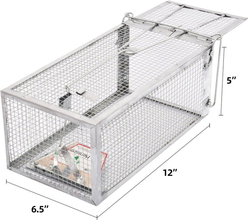 Kensizer 2-Pack Animal Humane Live Cage Trap That Work for Rat Mouse Chipmunk Mice Voles Hamsters and Other Small Rodents, Trampa para Ratones, Catch and Release - Image 2