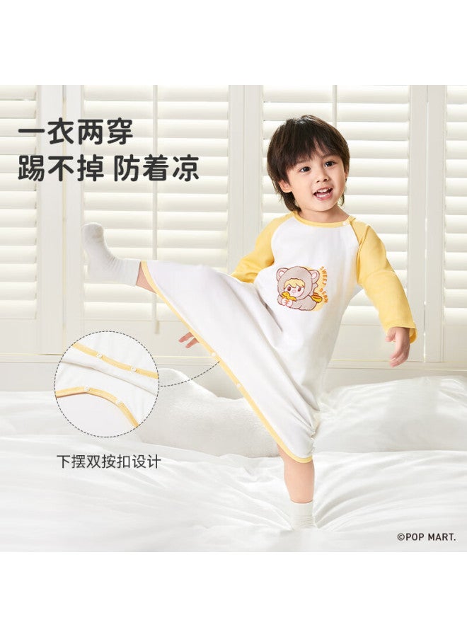 Ibaby/english Baby Sweet Bean Collaboration Children's Pajamas, Boys And Girls Nightgowns, Spring And Autumn Long-sleeve Onesies, Loungewear - Image 1