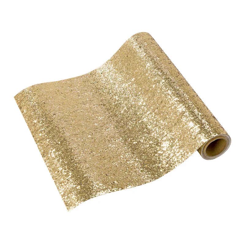 Talking Tables Luxe Gold Pu Glitter Table Runner. 3M.