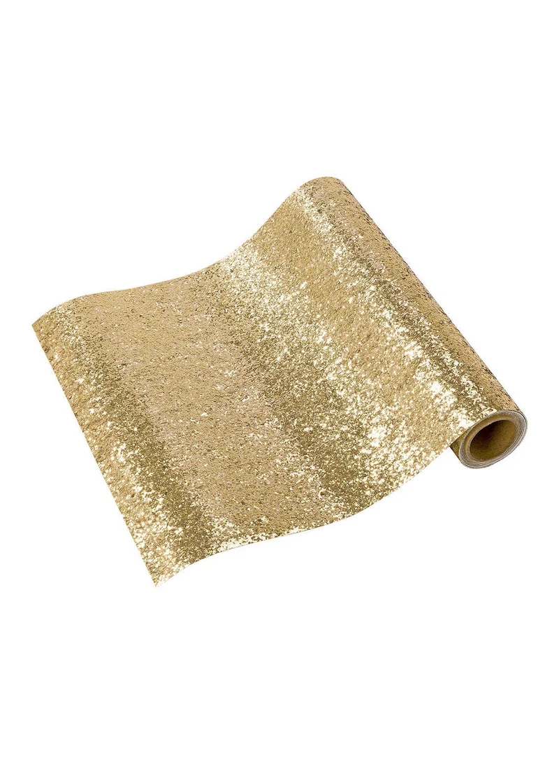 Talking Tables Luxe Gold Pu Glitter Table Runner. 3M.